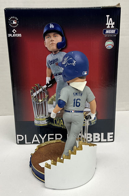 WILL SMITH DODGERS SIGNED FOCO 2020 WORLD SERIES LE #/400 BOBBLEHEAD BAS WW31078