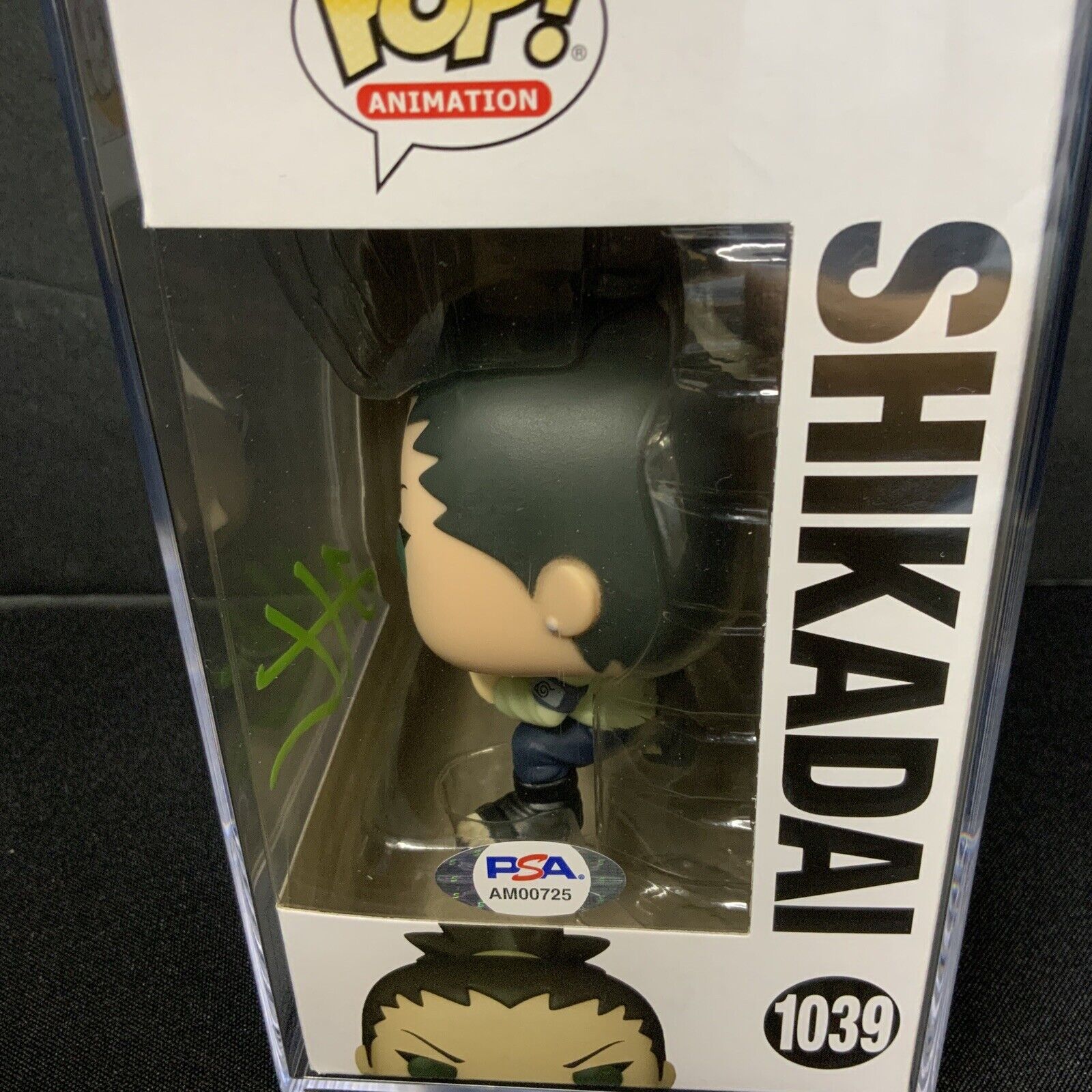 TODD HABERKORN SIGNED BORUTO NARUTO SHIKADAI FUNKO POP #1039 PSA SLABBED AM00725