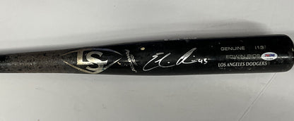 EDWIN RIOS DODGERS 2020 WS CHAMPION SIGNED LS GAME USED BAT PSA RG14838