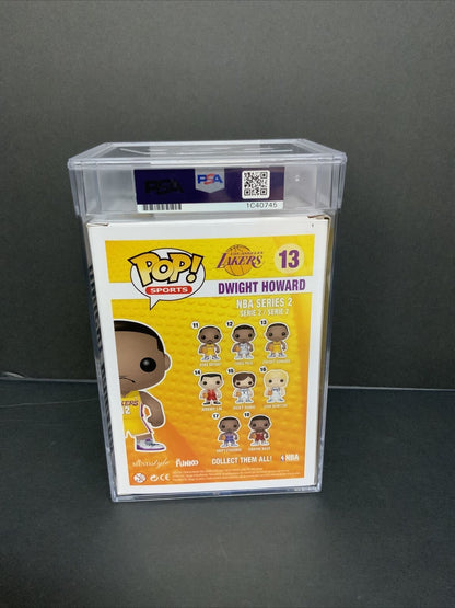 DWIGHT HOWARD SIGNED LAKERS #13 FUNKO POP PSA SLABBED GEM MINT 10 AUTO 1C40745