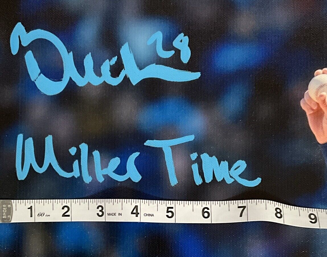 24/28 BOBBY MILLER DODGERS SIGNED 20X30 CANVAS PRINT "MILLER TIME" BECKETT ITP