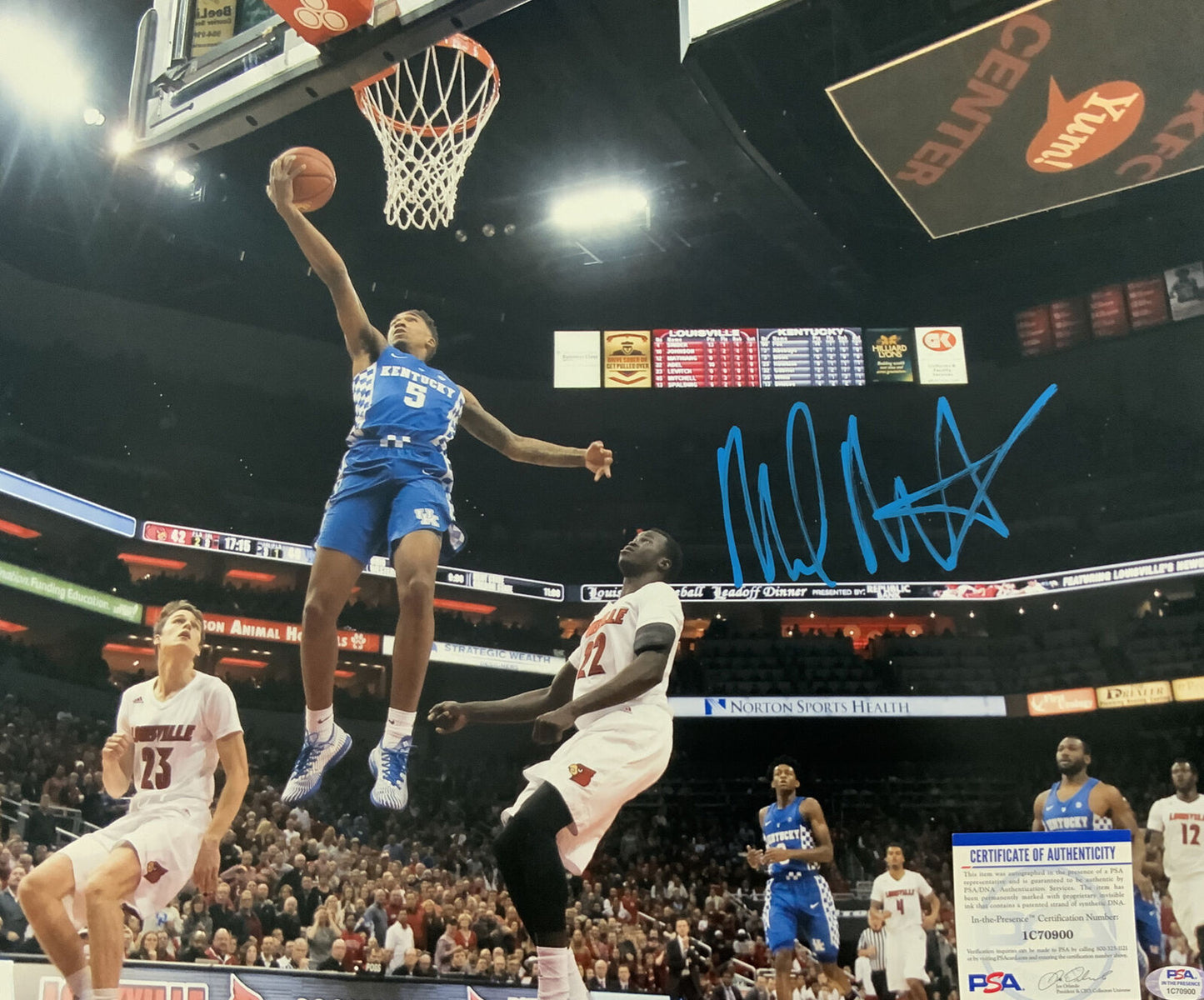 MALIK MONK LAKERS SIGNED 16X20 KENTUCKY WILDCATS PHOTO PSA ITP AUTHENTICATED