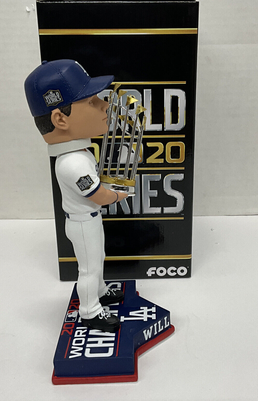 WILL SMITH DODGERS SIGNED FOCO 2020 WS CHAMPIONSHIP BOBBLEHEAD BAS WW31090