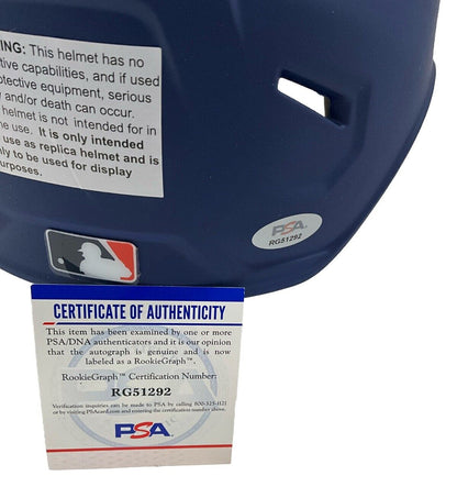 JAMES OUTMAN SIGNED DODGERS FULL SIZE HELMET "MLB DEBUT, 1ST HR" PSA RG51292