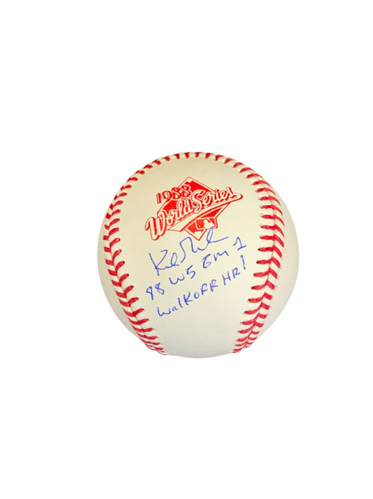 KIRK GIBSON DODGERS SIGNED 88 WORLD SERIES BASEBALL "88 WS GM 1 WALK OFF HR" BAS