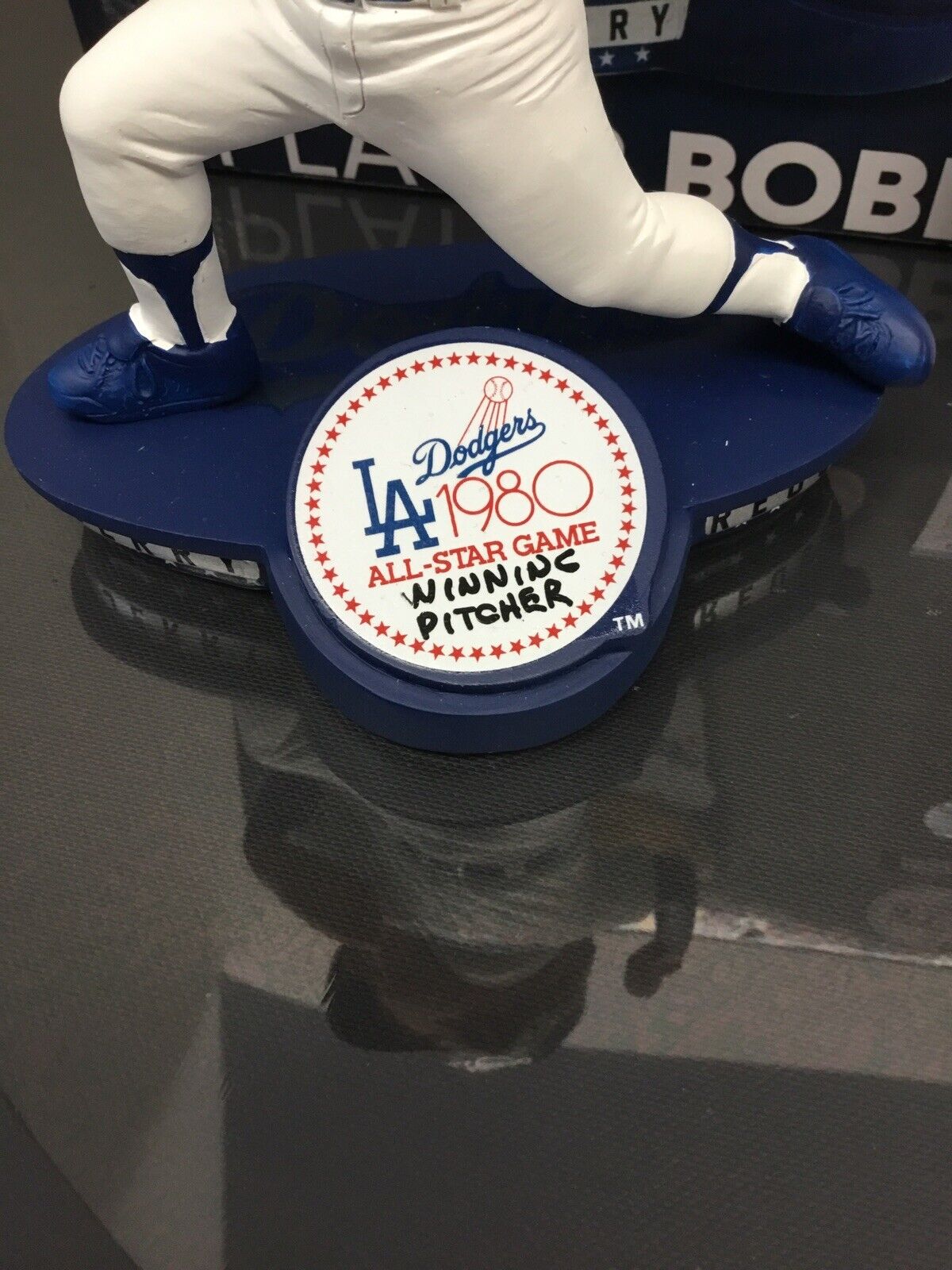 JERRY REUSS DODGERS SIGNED 1980 ALLSTAR GAME FOCO BOBBLEHEAD WINNING PITCHER PSA