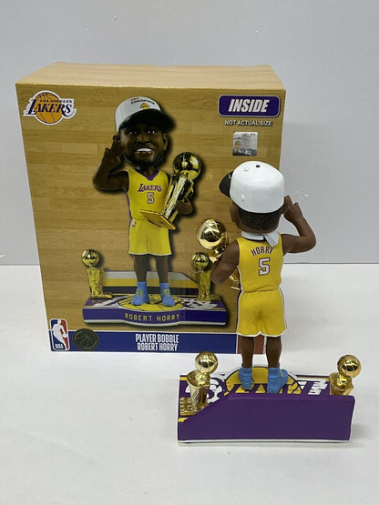 ROBERT HORRY SIGNED LAKERS 3X CHAMPION LIMITED #/216 FOCO BOBBLEHEAD BAS W128301