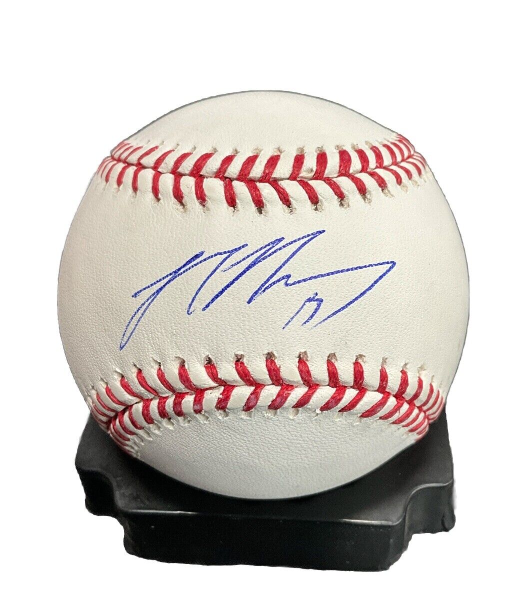 MAX MUNCY DODGERS 2020 WORLD SERIES CHAMPION SIGNED MLB BASEBALL PSA WITNESS