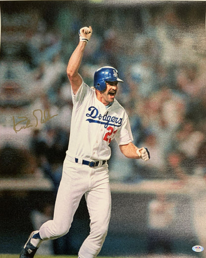 KIRK GIBSON DODGERS 1988 WORLD SERIES CHAMPION SIGNED 20X24 CANVAS PSA AI33547