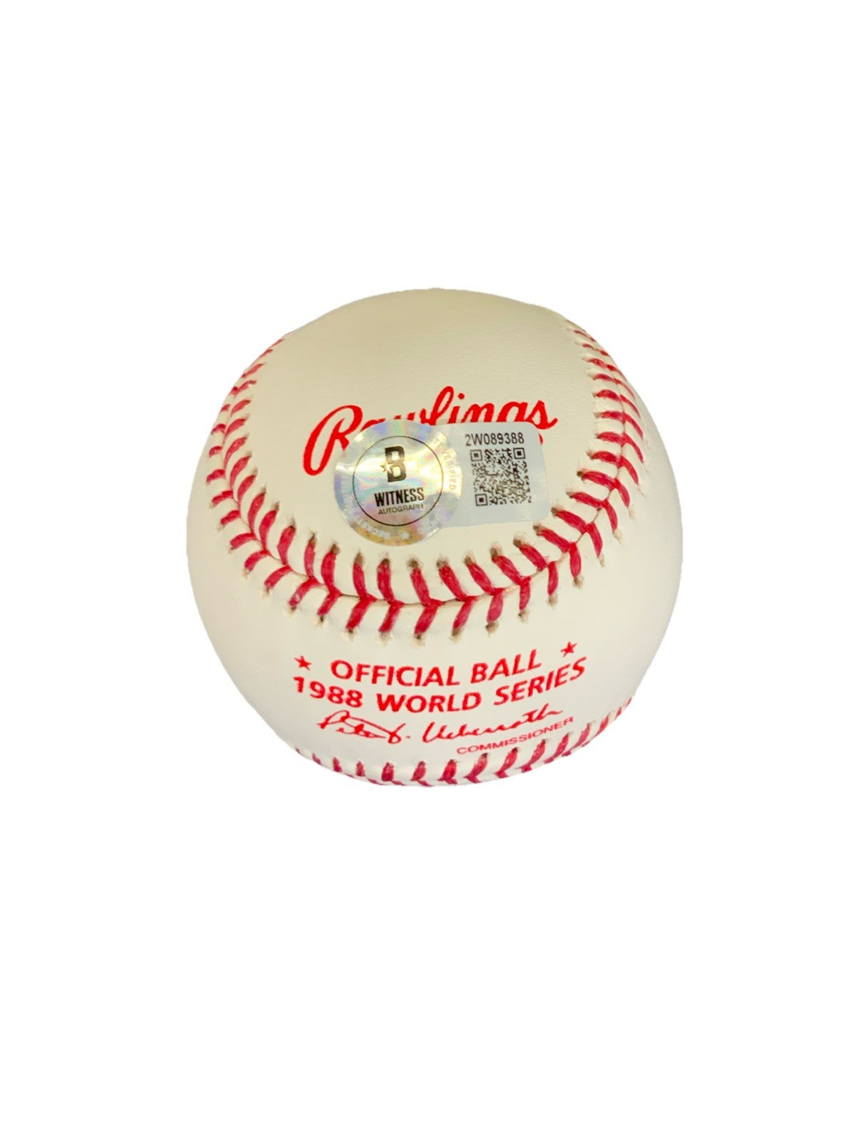 KIRK GIBSON DODGERS SIGNED 88 WORLD SERIES BASEBALL "88 WS CHAMPS" BAS
