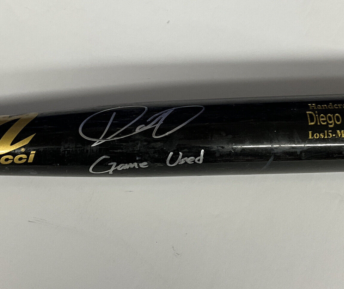 DIEGO CARTAYA DODGERS #1 PROSPECT SIGNED GAME USED MARUCCI BAT BAS BH019505