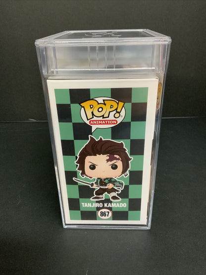 ZACH AGUILAR SIGNED TANJIRO KAMADO FUNKO POP #867 PSA GEM MT 10 SLABBED 1C61310