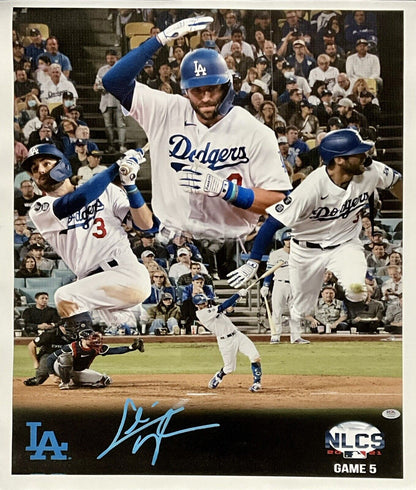 CHRIS TAYLOR DODGERS SIGNED 22X26 NLCS GAME 5 3 HR GAME CANVAS EDIT PSA 2C53357