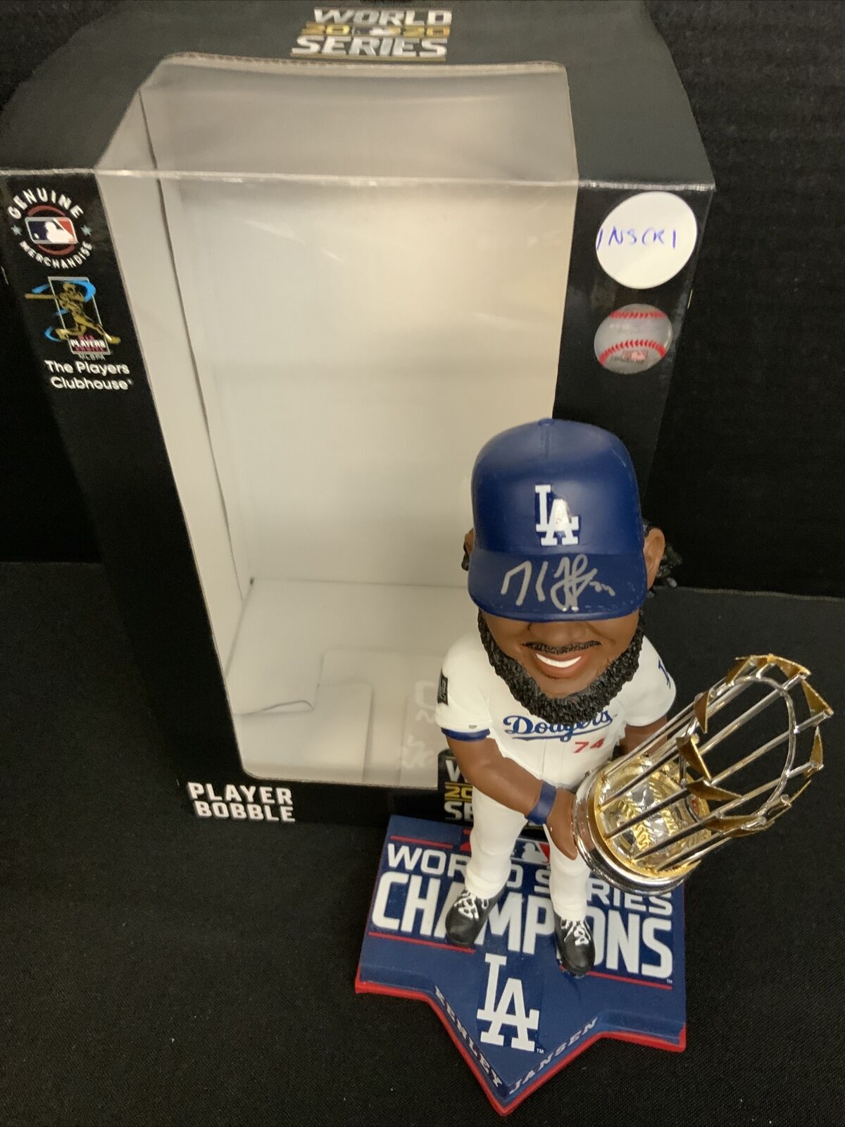 KENLEY JANSEN DODGERS SIGNED CHAMPION BOBBLEHEAD "2020 WS CHAMPS" PSA 9A48409