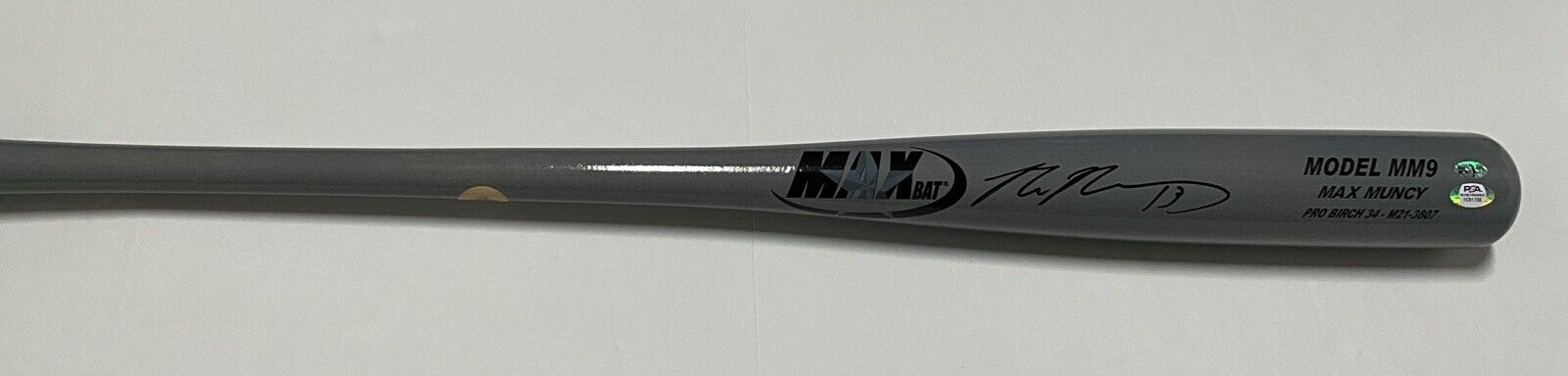 MAX MUNCY DODGERS WS CHAMPION SIGNED MAXBAT MM9 GAME MODEL BAT PSA 1C01728