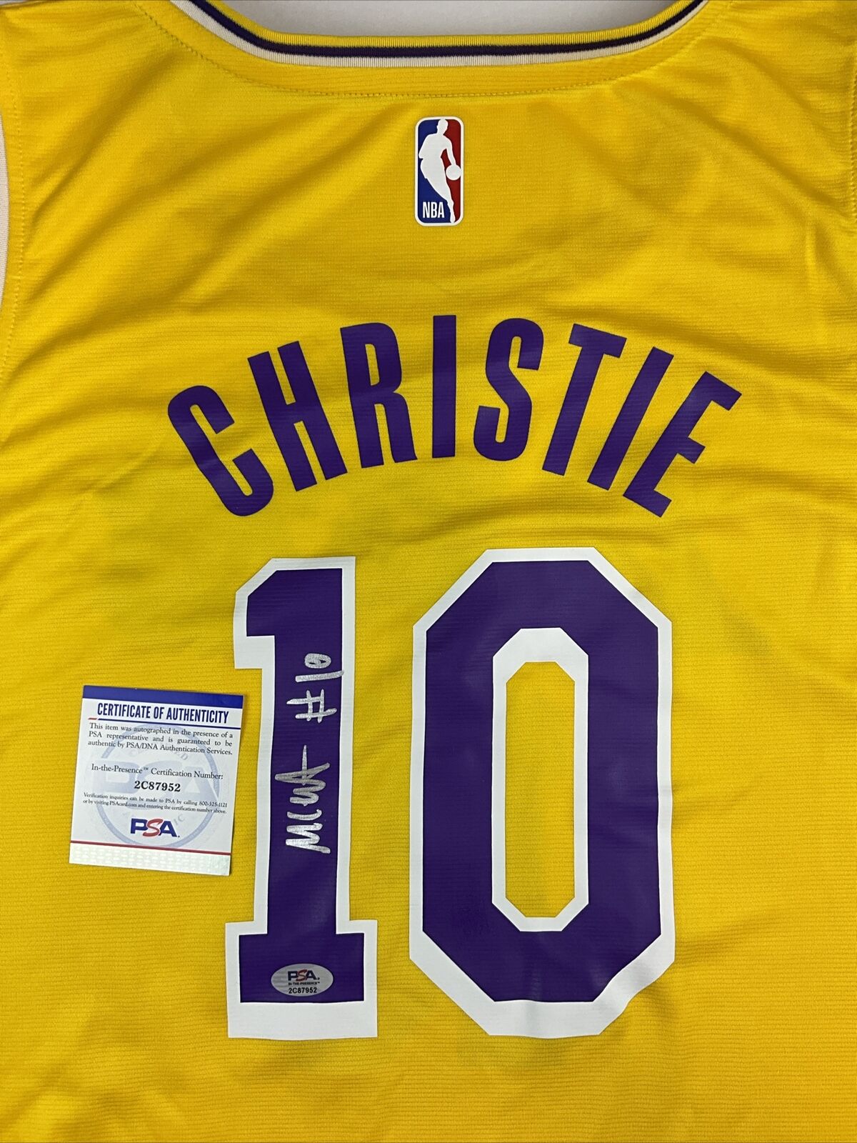 MAX CHRISTIE SIGNED LOS ANGELES LAKERS FANATICS NBA JERSEY PSA ITP 2C87952