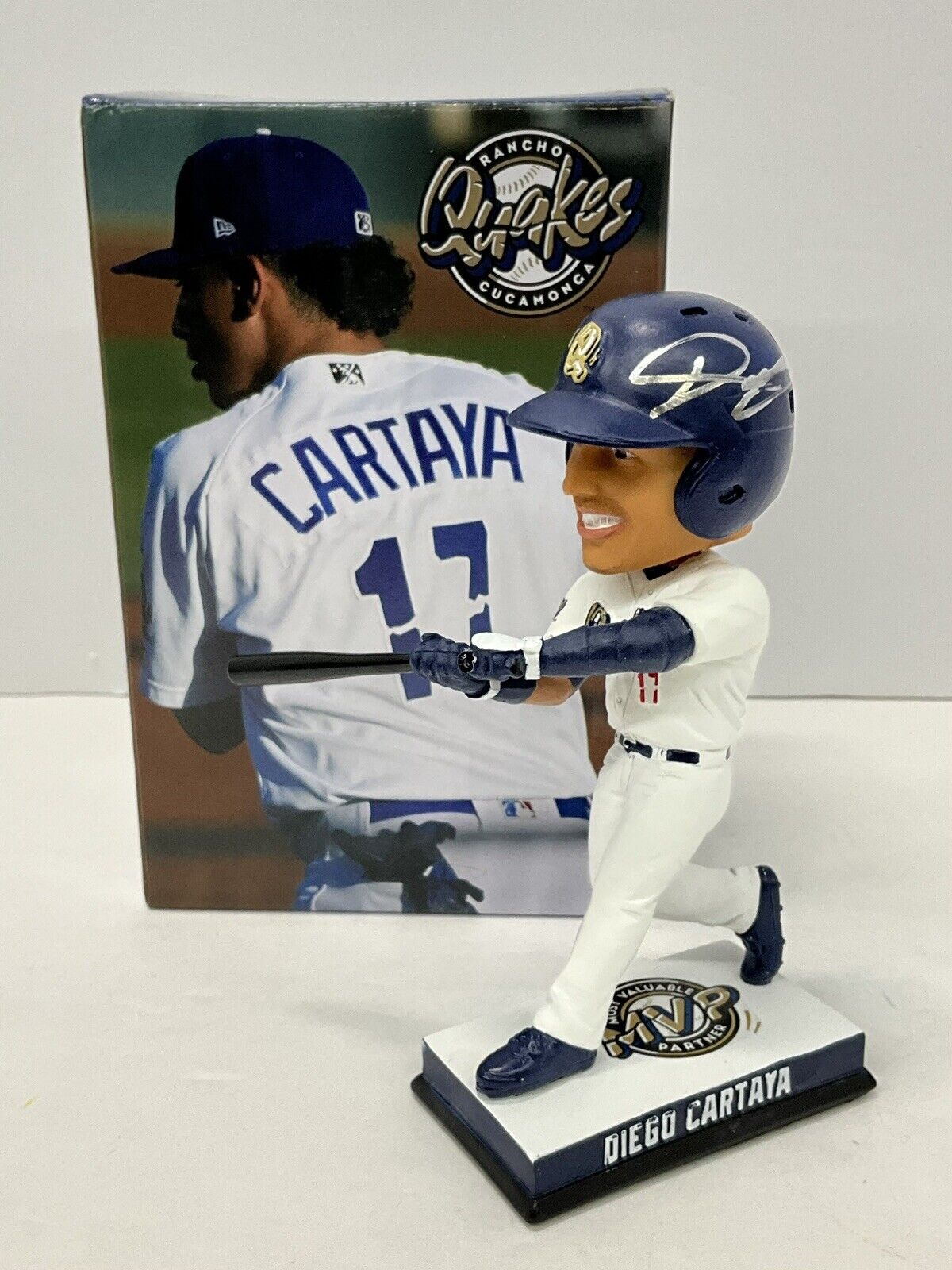 DIEGO CARTAYA DODGERS PROSPECT SIGNED CUCAMONGA QUAKES BOBBLEHEAD BAS BH019379