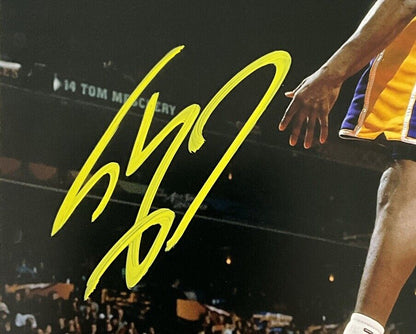 SHAQUILLE O'NEAL LAKERS SIGNED 16X20 PHOTO ONE-HANDED PURPLE DUNK BAS WITNESS