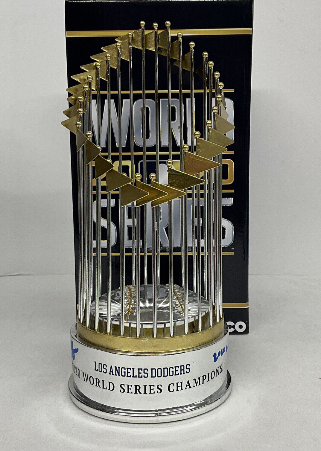 COREY SEAGER SIGNED DODGERS FOCO 12" REP TROPHY "2020 WS MVP" FANATICS A398013