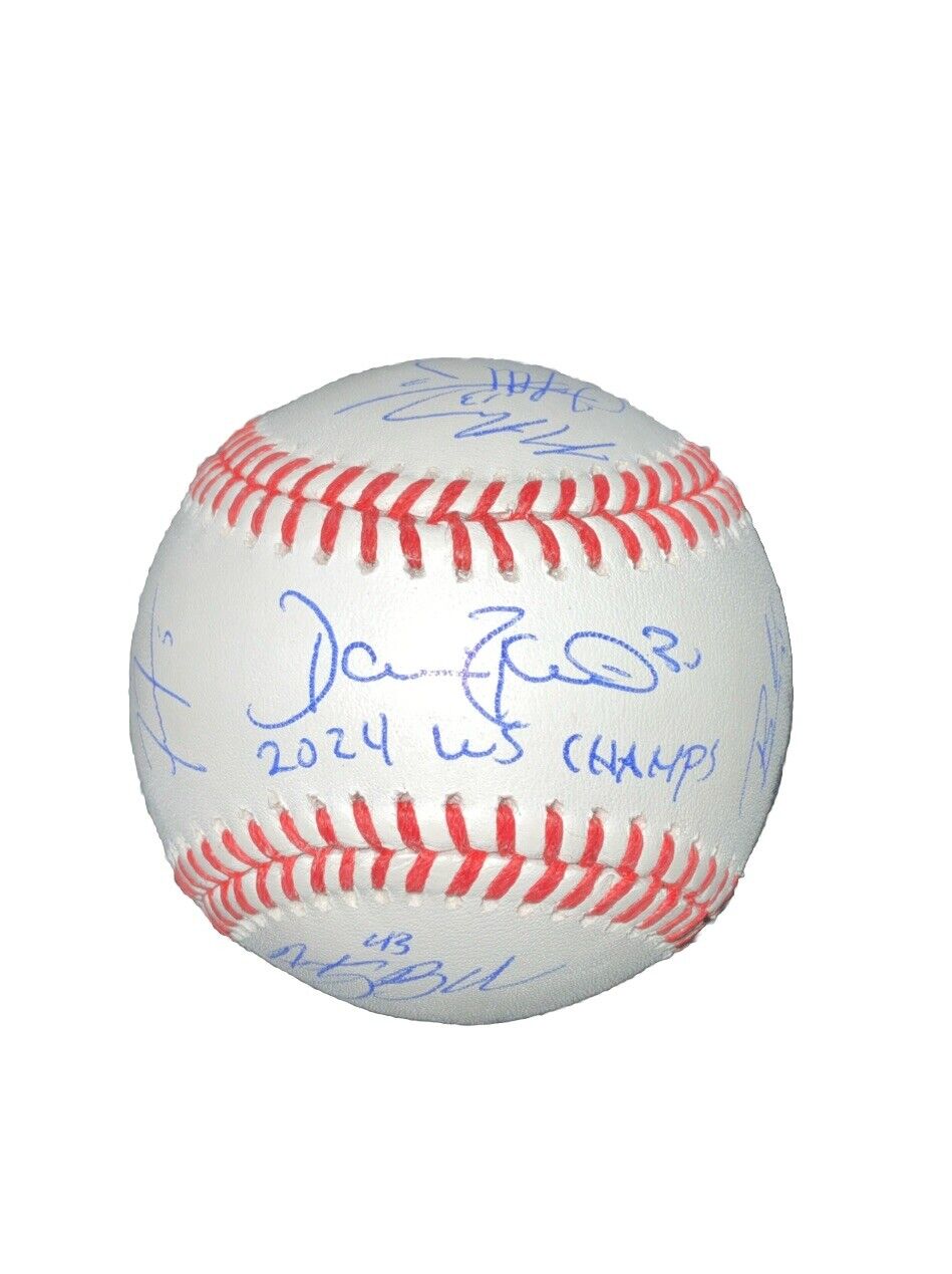 DODGERS SIGNED 2024 WORLD SERIES BALL 17 AUTOS FREEMAN TEO MUNCY BUEHLER PSA 052