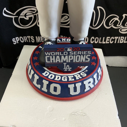 10/15 JULIO URIAS SIGNED DODGERS 2020 WS 3FT BOBBLEHEAD "CHAMPS HECHO MEXICO BAS