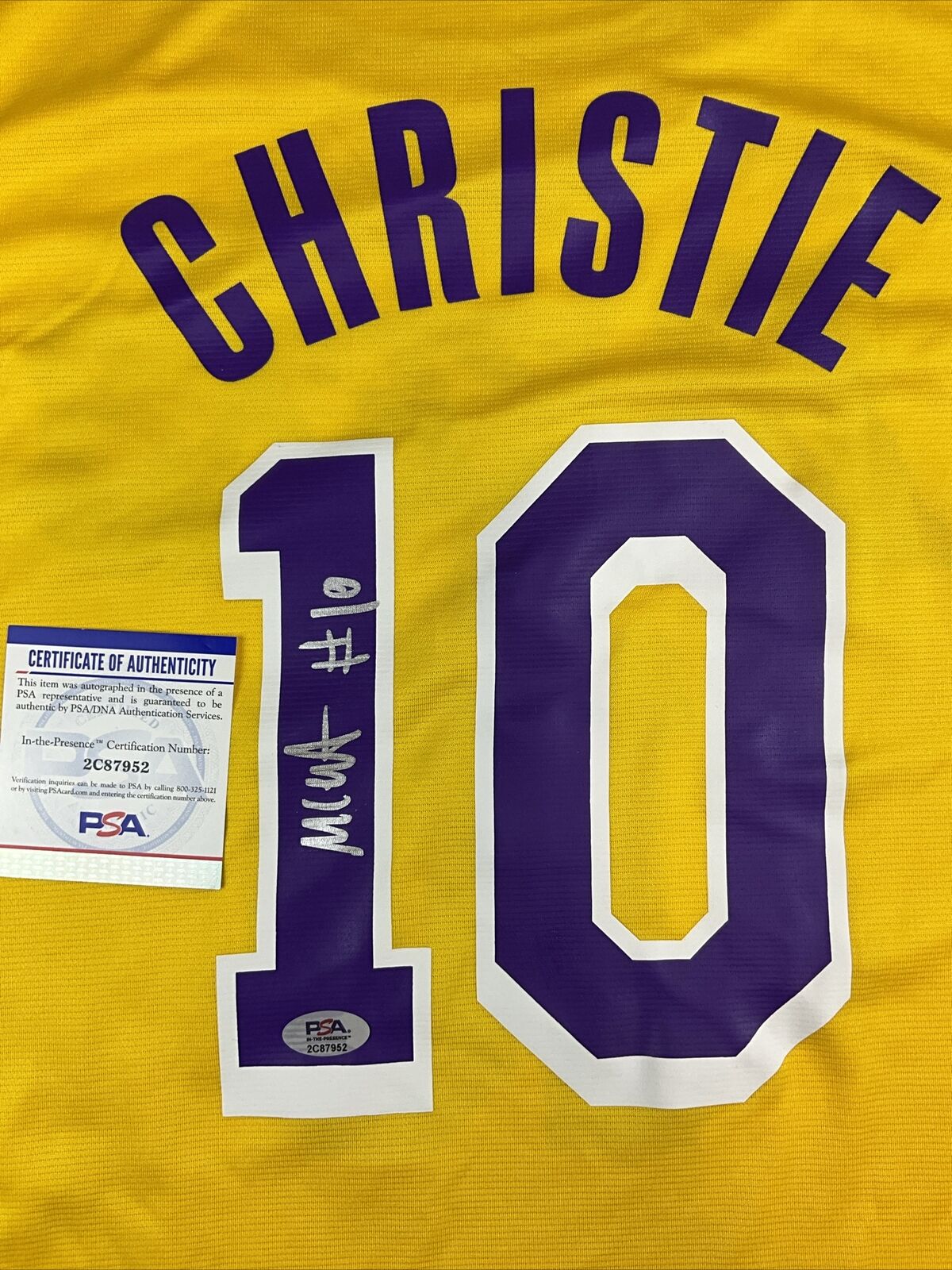 MAX CHRISTIE SIGNED LOS ANGELES LAKERS FANATICS NBA JERSEY PSA ITP 2C87952