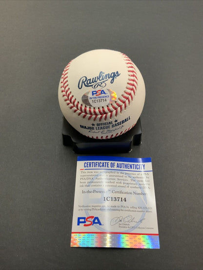 BRUSDAR GRATEROL DODGERS WS CHAMPION SIGNED BASEBALL"BAZOOKA" PSA WITNESS COA