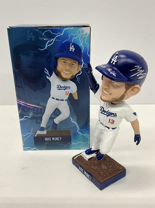 MAX MUNCY 2020 WS CHAMP SIGNED DODGERS 2023 SGA BOBBLEHEAD PSA 2C82032