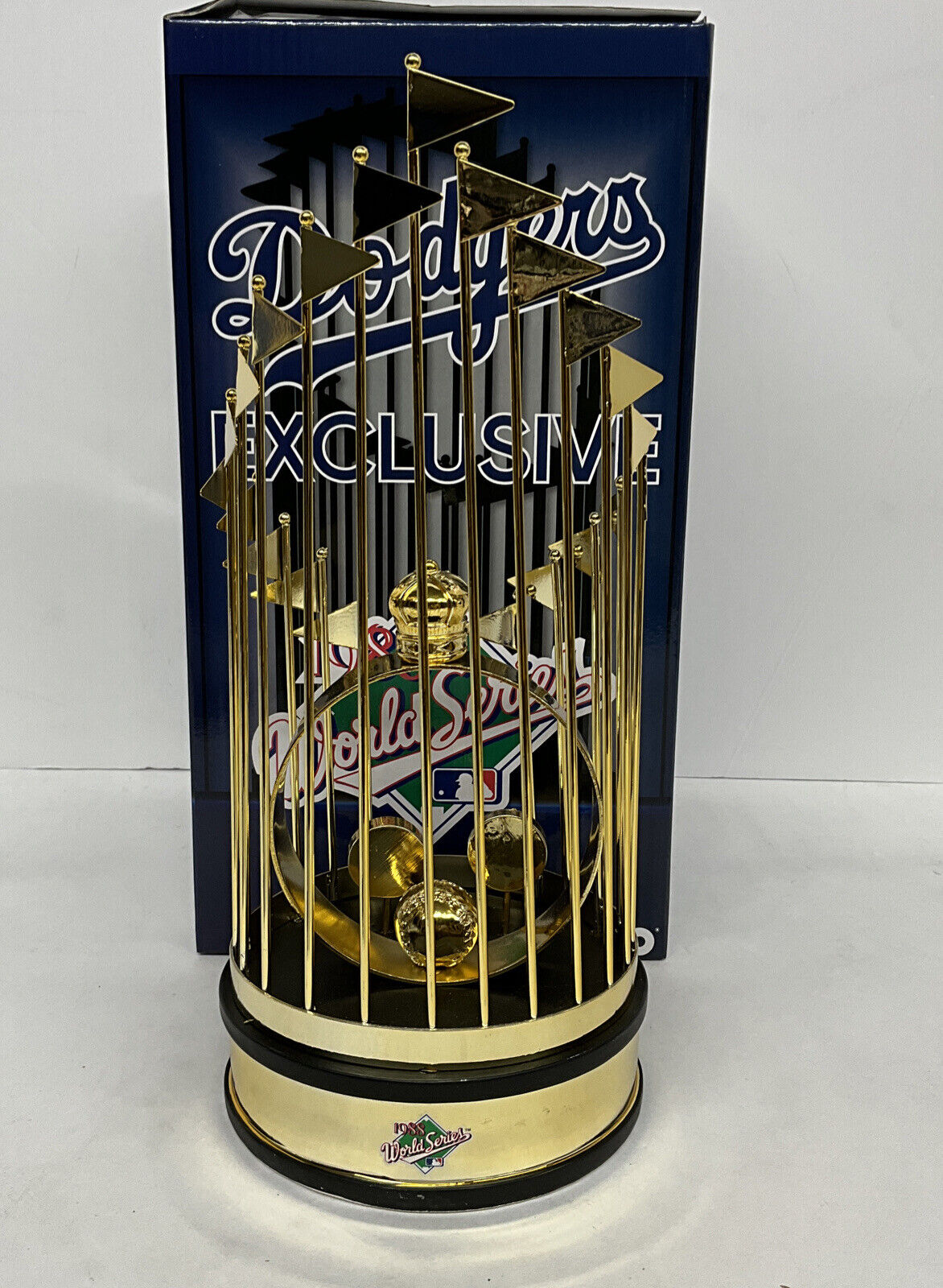 OREL HERSHISER 88 WS MVP SIGNED DODGERS 12" 1988 WORLD SERIES TROPHY PSA 9A20767