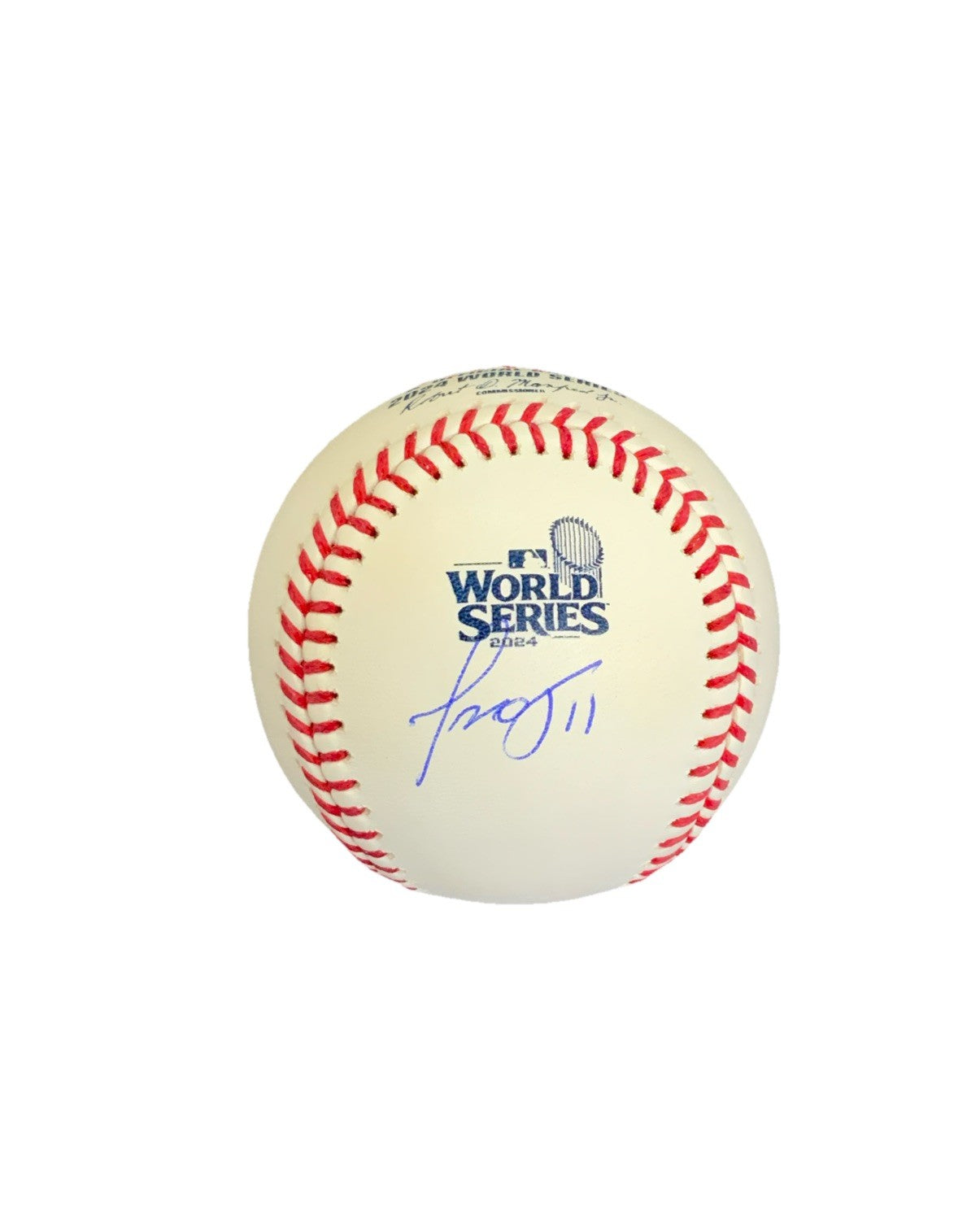 MIGUEL ROJAS DODGERS SIGNED 2024 WORLD SERIES BASEBALL  PSA