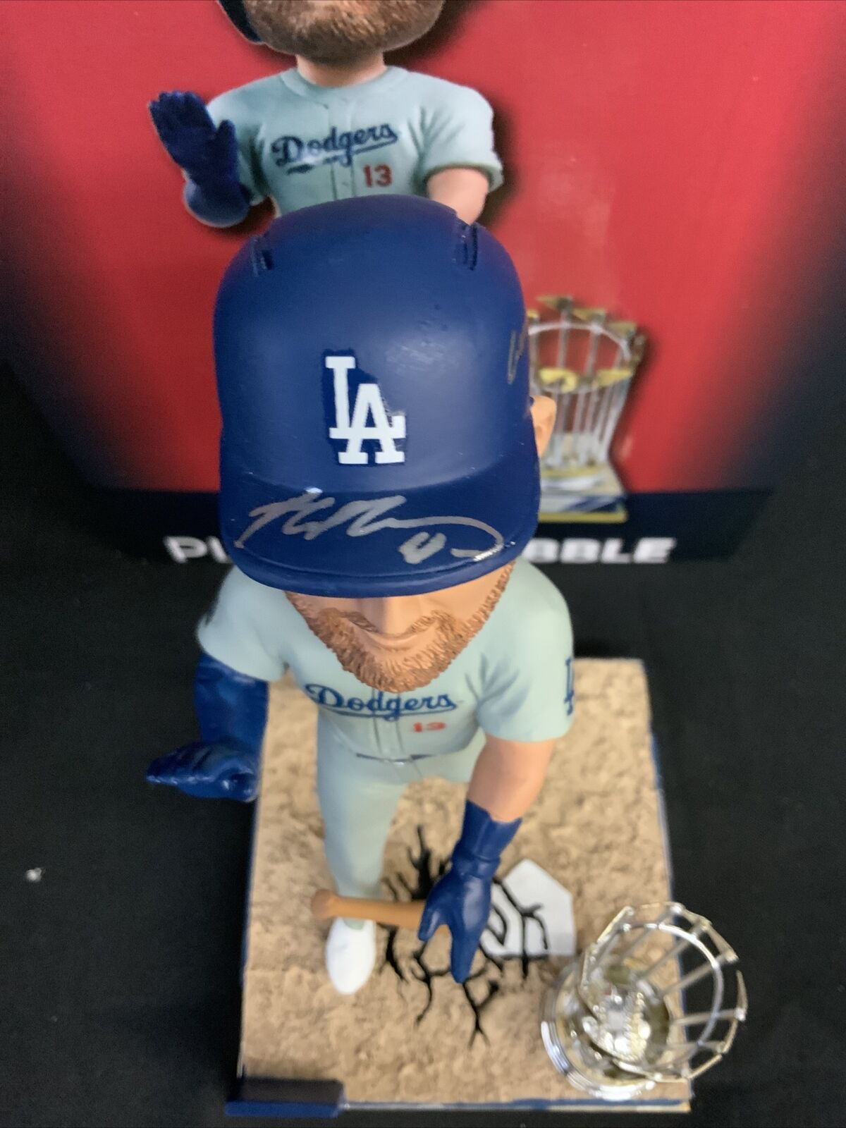 MAX MUNCY DODGERS SIGNED FOCO CHAMPIONSHIP BOBBLEHEAD "GAME 5 BOMB" PSA 9A99280