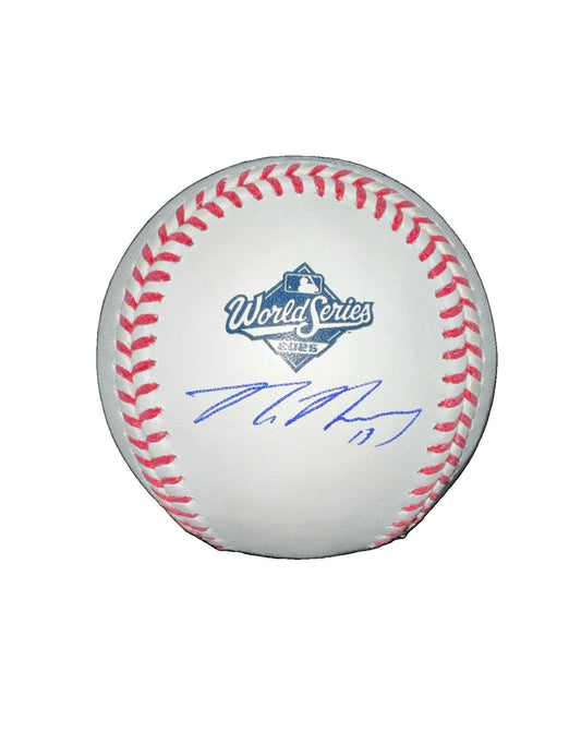 MAX MUNCY  DODGERS WS CHAMPION SIGNED 2025 WORLD SERIES BASEBALL PSA ITP COA