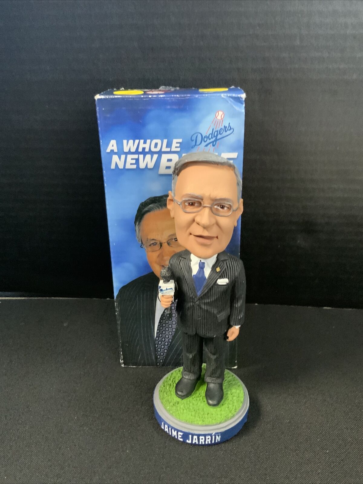 JAIME JARRIN DODGERS HOF ANNOUNCER SIGNED SGA BOBBLEHEAD "HOF 98" PSA AI84686