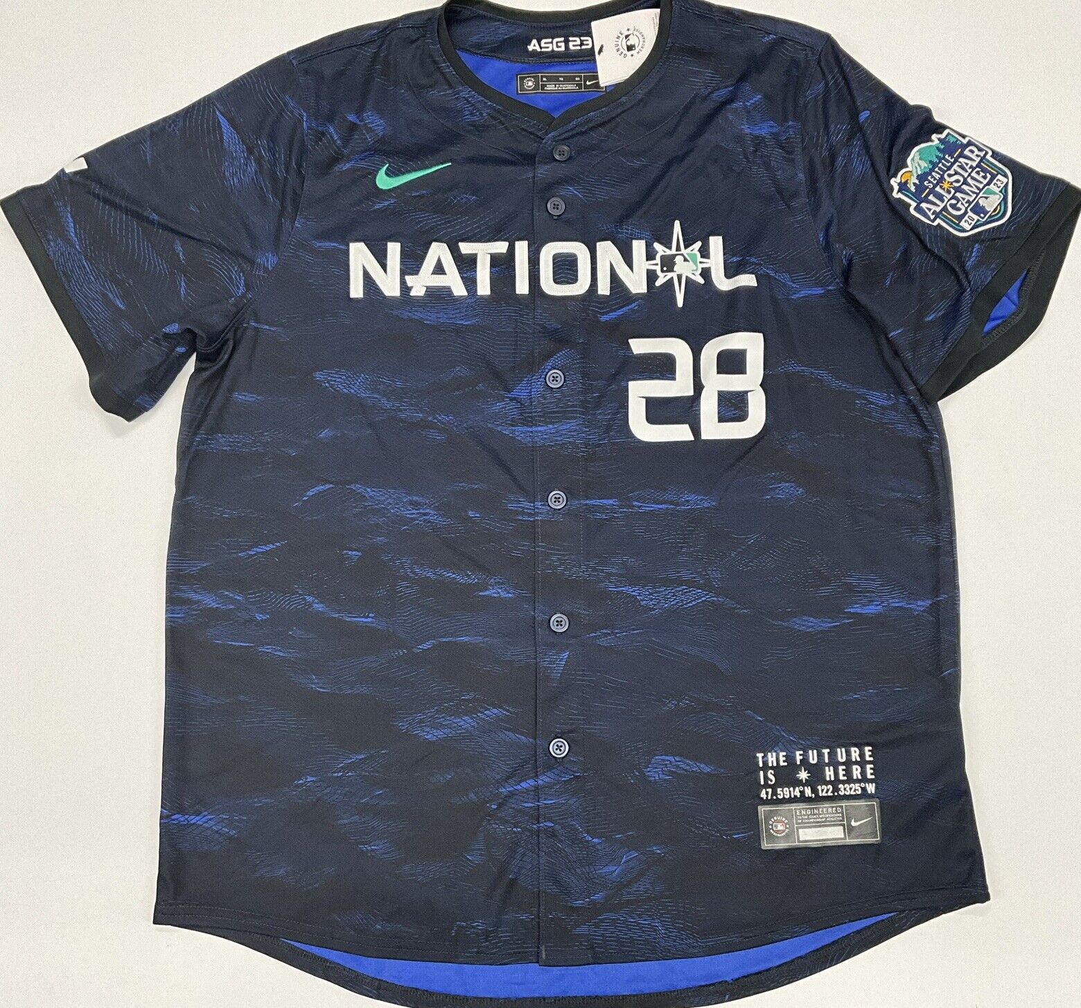 JD MARTINEZ DODGERS RED SOX SIGNED NIKE 2023 ALL STAR GAME JERSEY BAS W807887