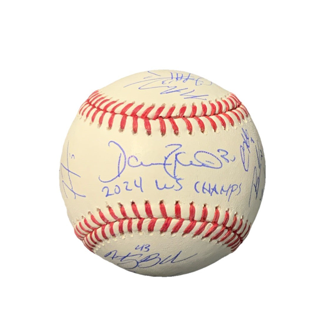 DODGERS SIGNED 2024 WORLD SERIES BALL 21 AUTOS FREEMAN TEO MUNCY BUEHLER PSA 052