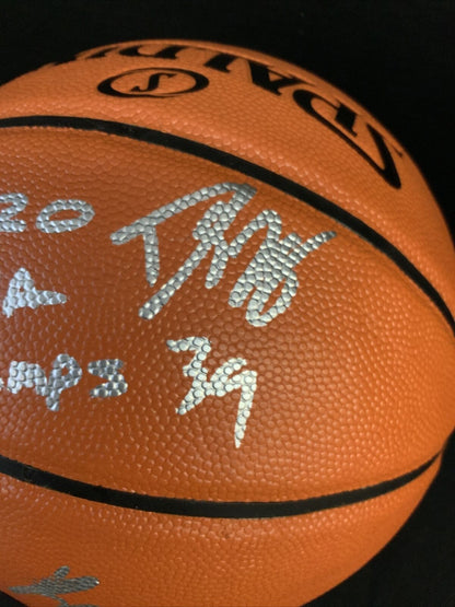 DWIGHT HOWARD KYLE KUZMA SIGNED SPALDING BASKETBALL 2020 NBA CHAMPS" PSA AI74990