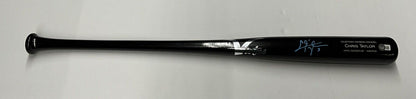 CHRIS TAYLOR DODGERS SIGNED VICTUS GAME MODEL CUSTOM BLACK BAT BAS ITP WZ59532