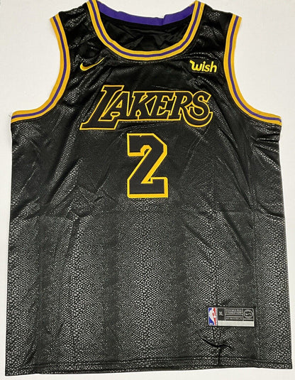 DEREK FISHER LOS ANGELES LAKERS 5X NBA CHAMPION SIGNED BLACK JERSEY PSA 1C61489