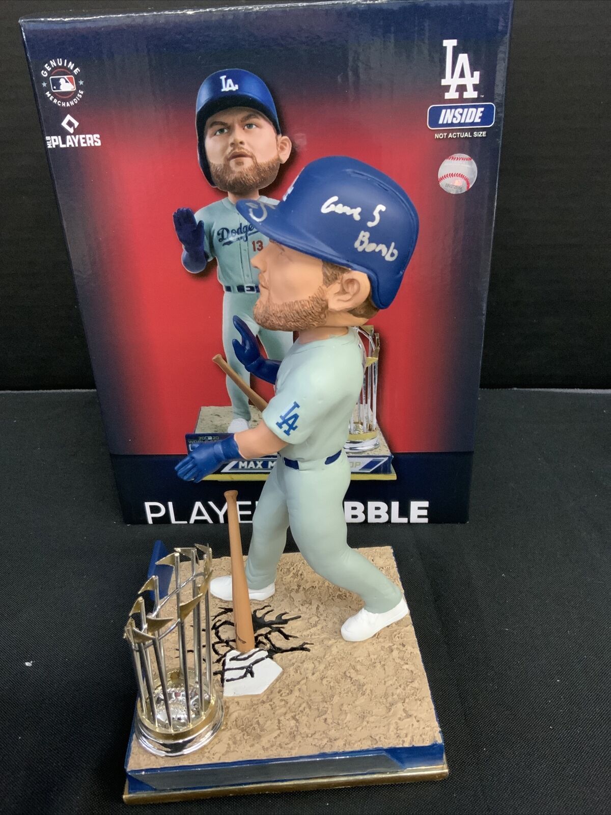 MAX MUNCY DODGERS SIGNED FOCO CHAMPIONSHIP BOBBLEHEAD "GAME 5 BOMB" PSA 9A99280