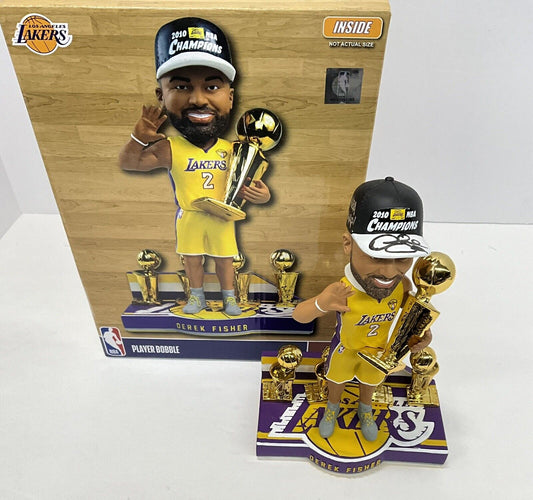 DEREK FISHER SIGNED LAKERS LIMITED FOCO BOBBLEHEAD "5X NBA CHAMP" PSA 1C61463