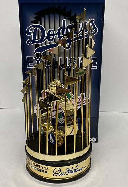 OREL HERSHISER SIGNED DODGERS 12" 1988 WORLD SERIES TROPHY 88 WS MVP PSA 9A20784