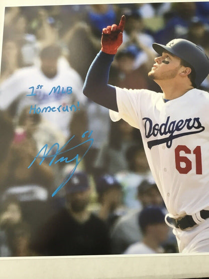 ALEX VERDUGO DODGERS ROOKIE SIGNED 16X20 PHOTO  "1ST MLB HOMERUN" BAS COA