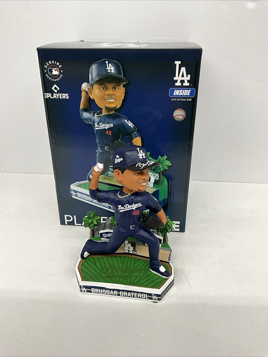 BRUSDAR GRATEROL SIGNED DODGERS FOCO CITY CONNECT BOBBLEHEAD BAZOOKA PSA 3C24581