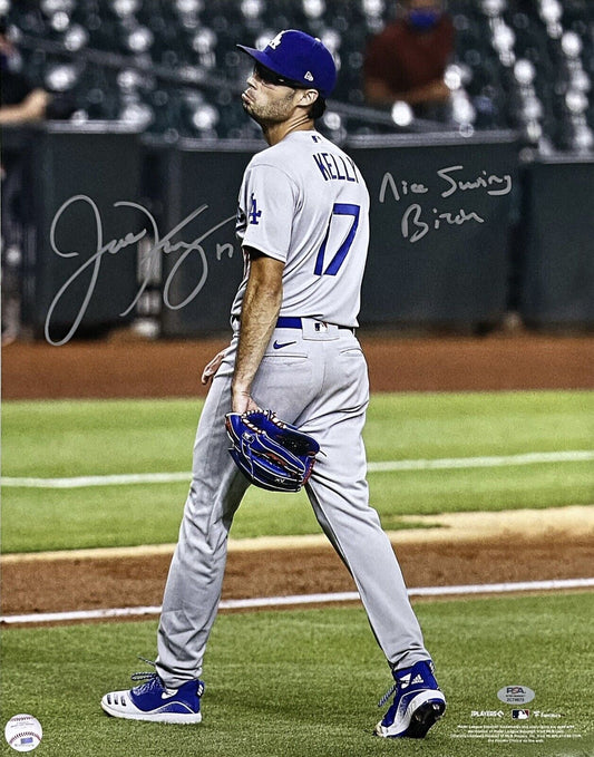 JOE KELLY SIGNED 16X20 POUTY FACE VS CARLOS CORREA PHOTO NICE SWING BITCH" S PSA