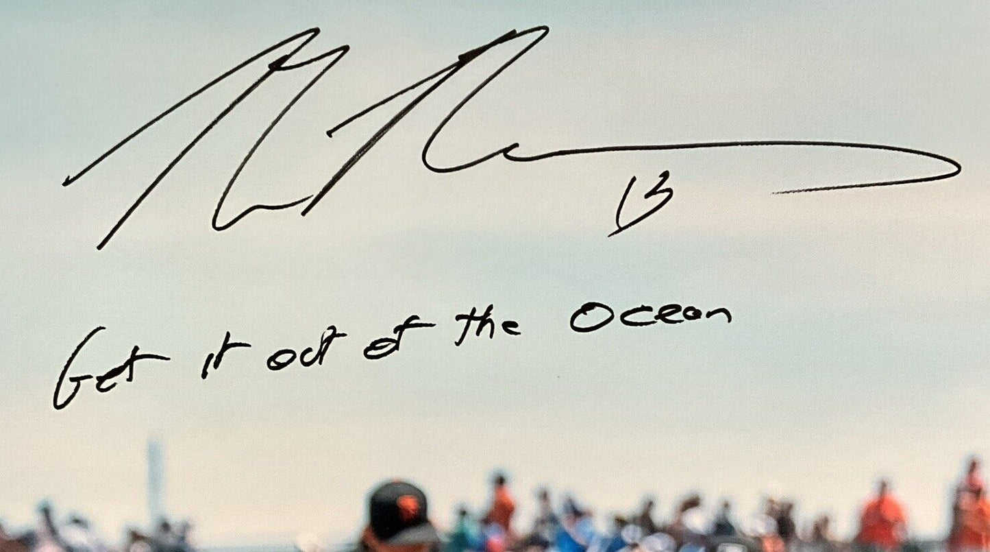 MAX MUNCY SIGNED 22X33 CANVAS VS MadBum "Get it out of the Ocean" PSA 1C01912