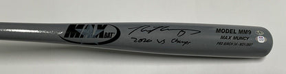 MAX MUNCY DODGERS SIGNED MAXBAT GAME MODEL BAT "2020 WS CHAMPS" INSC PSA 1C01764