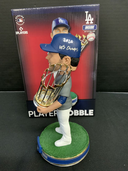 CHRIS TAYLOR DODGERS SIGNED CHAMPIONSHIP BOBBLEHEAD "2020 WS CHAMPS" PSA 1C01600