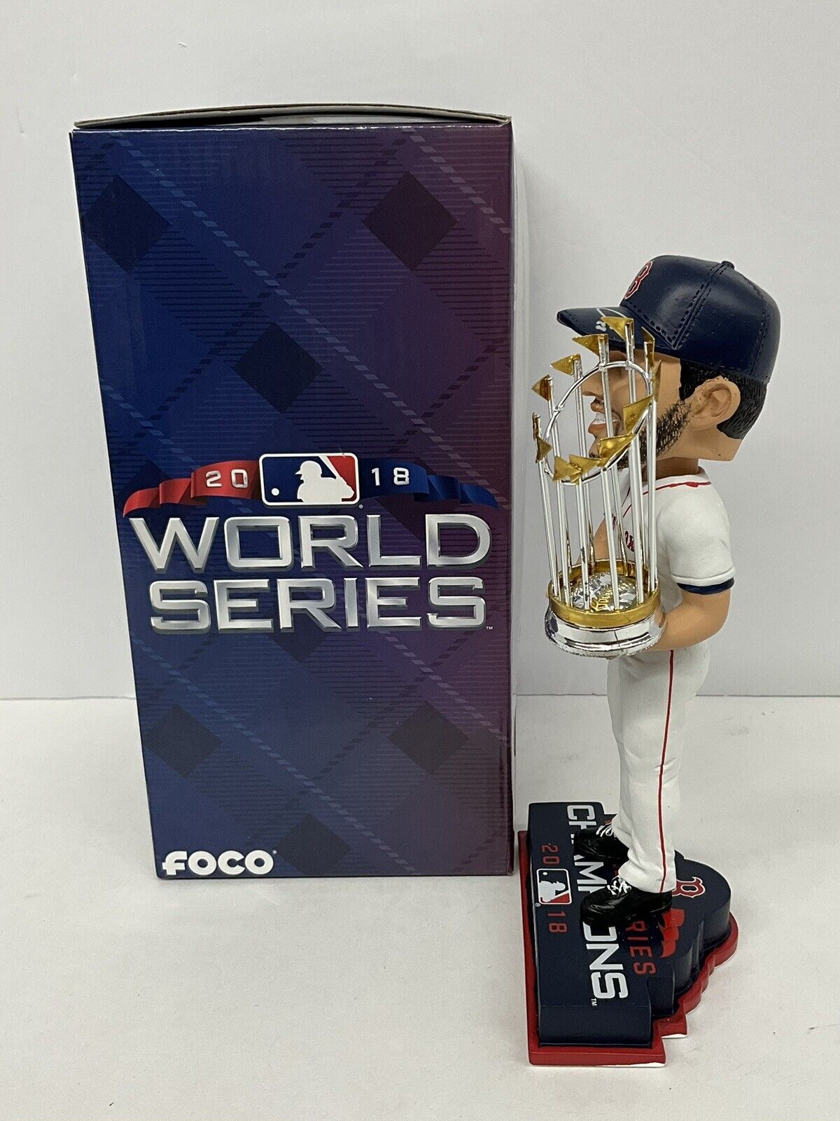 JD MARTINEZ SIGNED BOSTON RED SOX 2018 WORLD SERIES FOCO BOBBLEHEAD BAS W807849