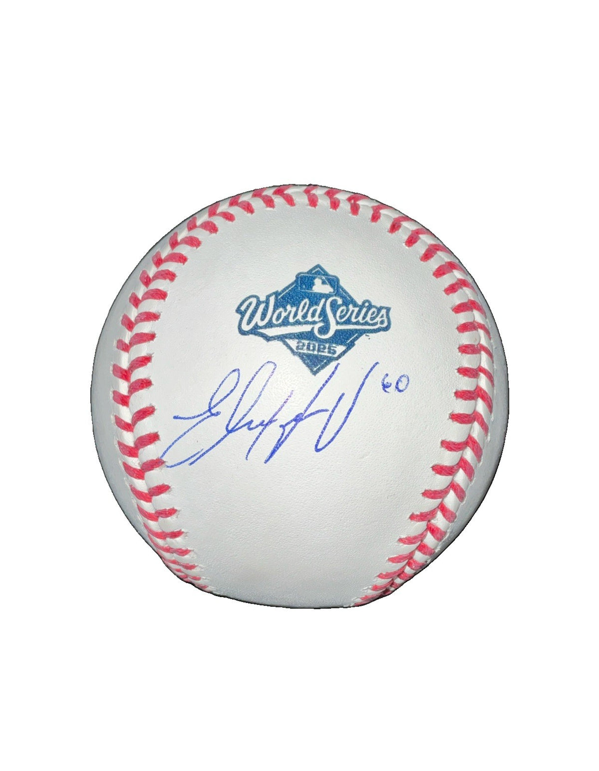 EDGARDO HENRIQUEZ DODGERS WS CHAMPION SIGNED 2025 WORLD SERIES BASEBALL PSA ITP
