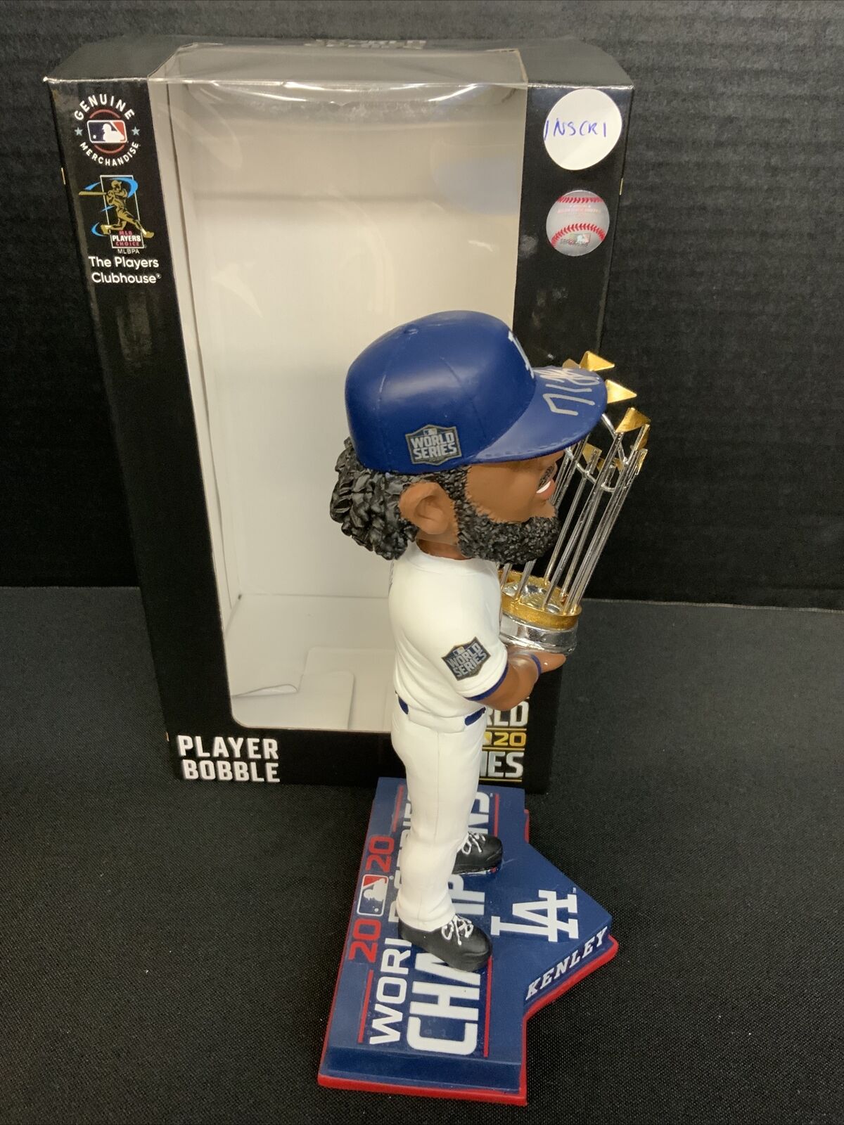 KENLEY JANSEN DODGERS SIGNED CHAMPION BOBBLEHEAD "2020 WS CHAMPS" PSA 9A48409